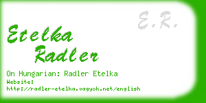 etelka radler business card